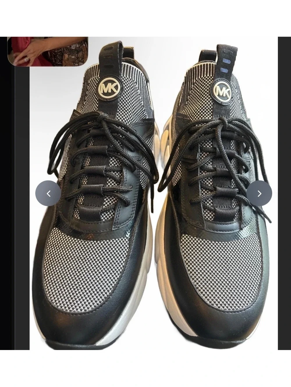 Men's Michael Kors Darius Two-Tone Stretch Knit Trainer, Size 12M